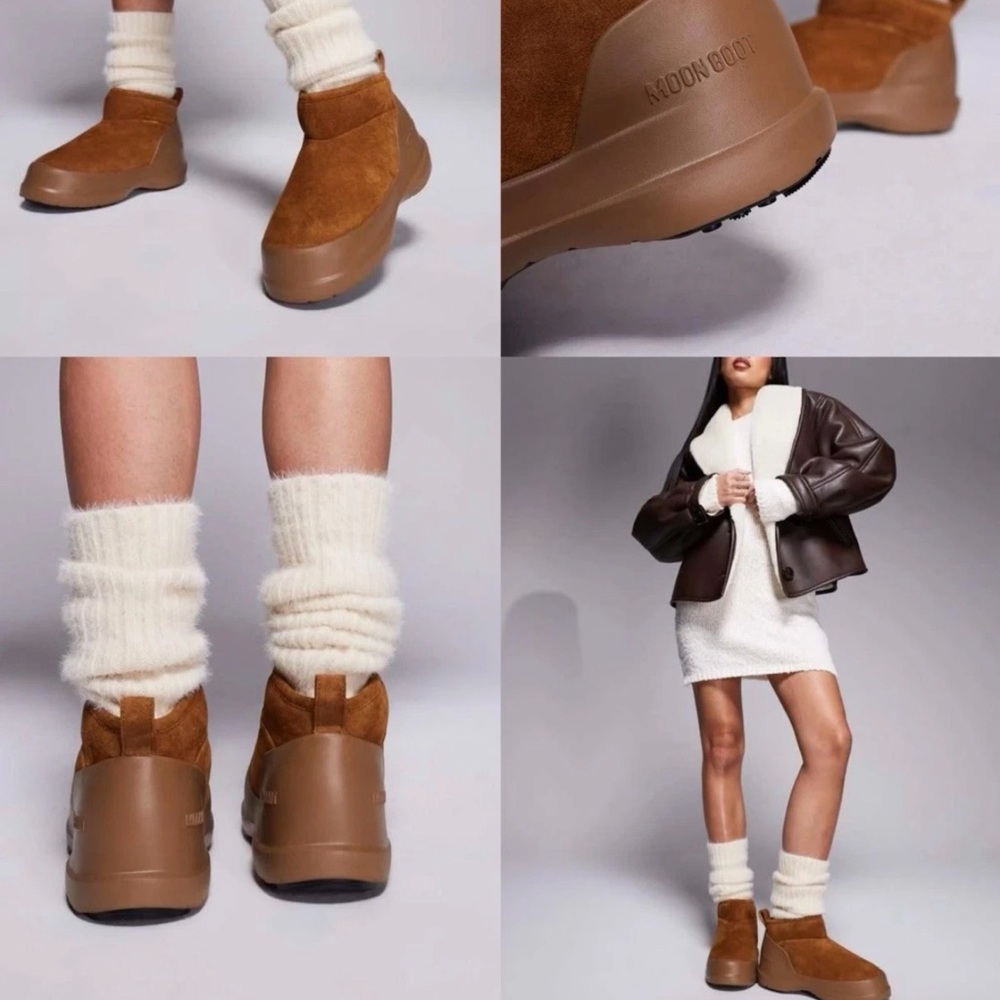 Moon Boot Luna Low Faux Shearling Lined Boots